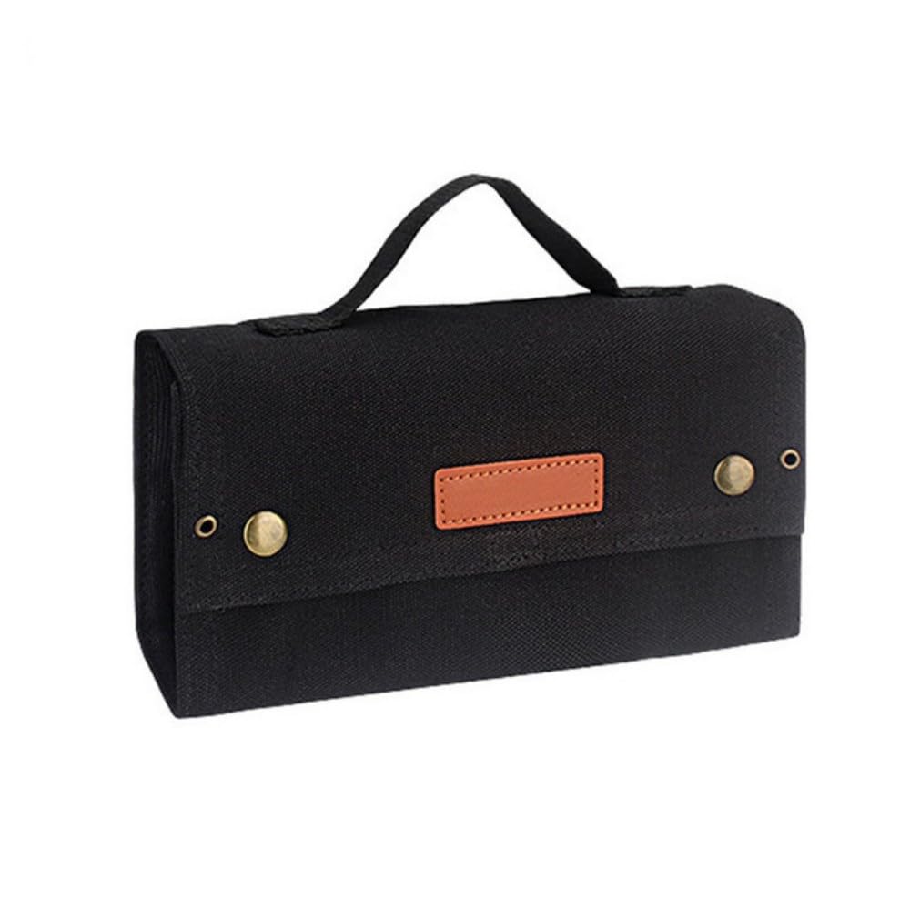 ACEXIER Campeggio all'aperto Portatile Picnic Barbecue Condimento Spice Bottle Storage Bag (Black)
