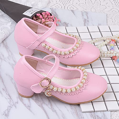 MATERUIEYES Upper Beaded Sweet Student Shoes Girls' High Heels Performance Dance Shoes3