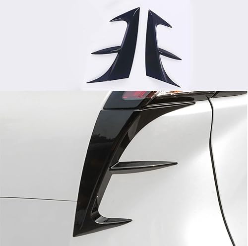 TUBAIZAI Accesorios de automóvil para luz trasera trasera lateral, calcomanía decorativa para Toyota Sienna 2021-2023 ABS 2 piezas (estilo negro