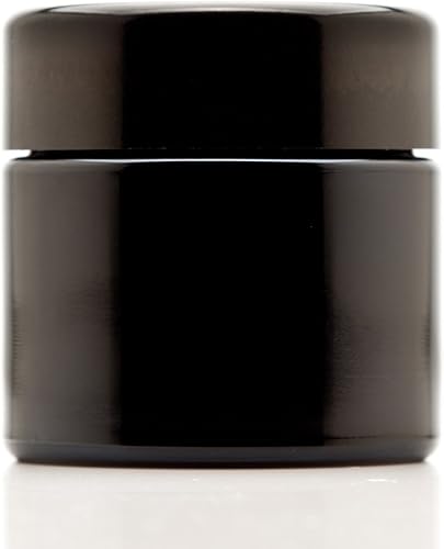 Infinity Jars 3.4fl oz (3.3 fl oz) Negro Ultravioleta Recargable Vidrio Vacío Tornillo Superior Tarro 10 Paquete