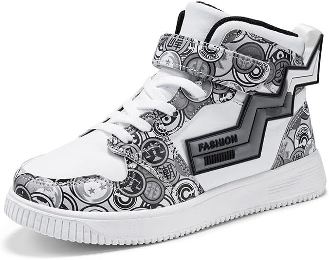 Men's Light Weight High Top Platform Fashion Synthetic Leather Sneakers | Sports, Crazy Casual Shoes for Mens | Ankle Lace-Up Footwear for Men or Boys