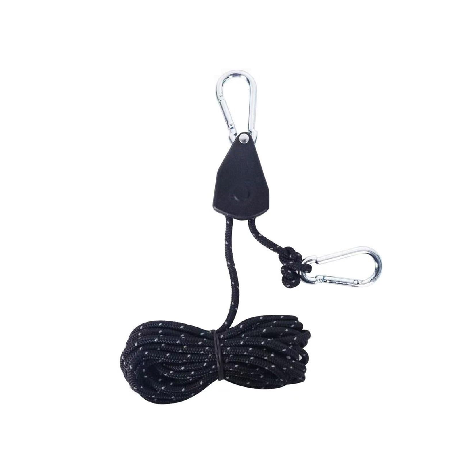 Outdoor reflective wind rope with pulley, 13.12 feet, quick adjustable clothing line pulley, 1 sturdy and durable solid rope