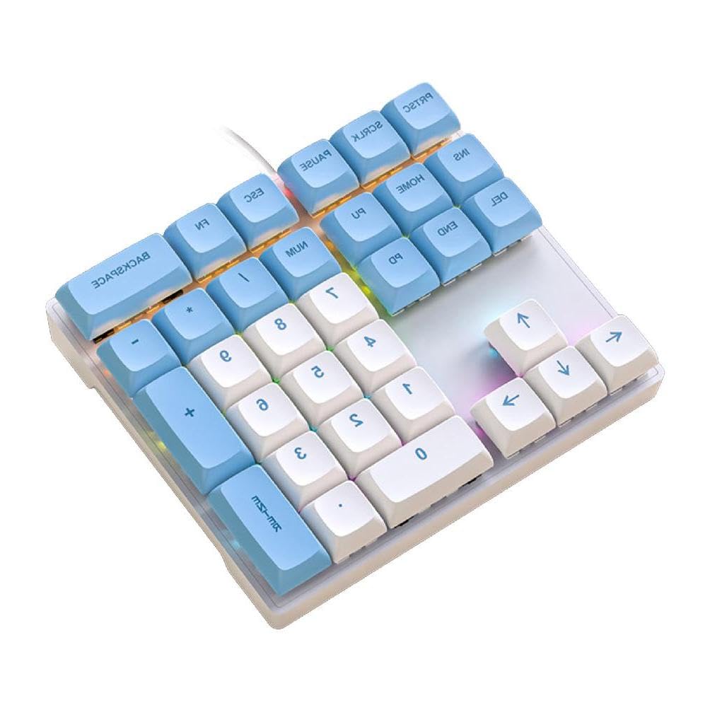 lanema Wire 33 Key Wire Backlit Mechanical Numeric Keypad Type-C External Notebook Laptop Number Keypad Keylines Separation Mechanical Numeric Keyboard Numeric Keypad