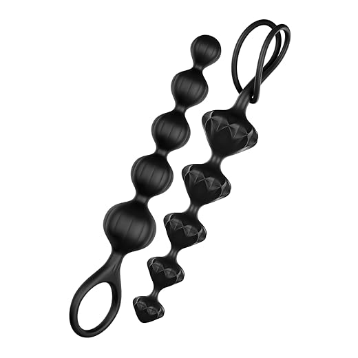 Satisfyer Love Beads | Anal Play | 2 Sensual Structures | Ideal for Beginners and Training | Waterproof (IPX7) | Skin-Friendly Silicone