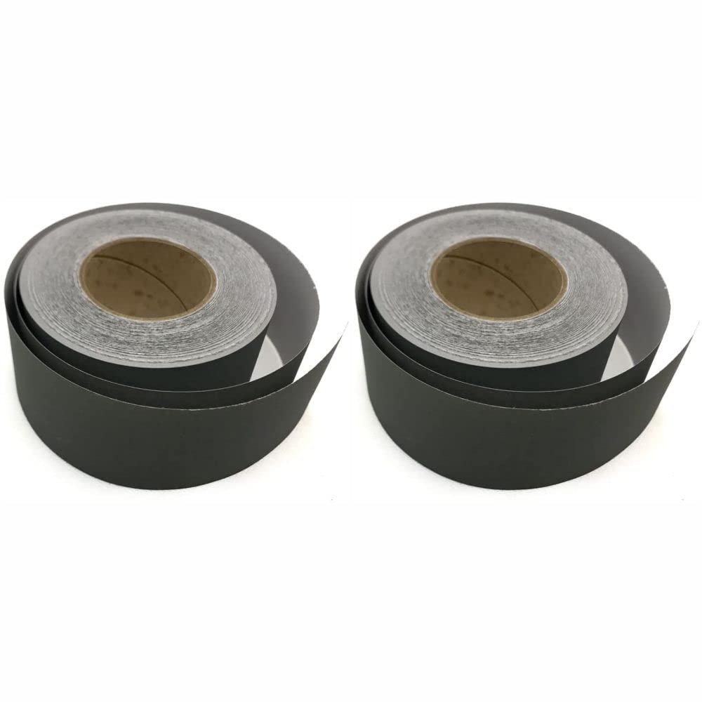 3 Ace Crafts (Pack of 2) Straight Edge Poster Paper Border Roll- (48mm x 50 Meters)- (Grey) School/Office, Classroom Decoration, Fade Resistant Paper, Black Board Border Display Rolls โ image 1