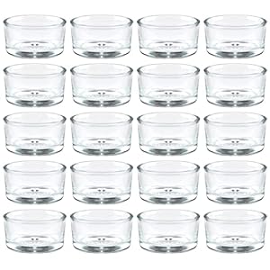 36Pack 1 x 2 Inches Clear Glass Tealight Candle Holders,Use for Weddings Parties Dinner,Wedding Centerpieces and Home Decor