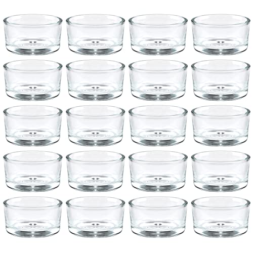 36Pack 1 x 2 Inches Clear Glass Tealight Candle Holders,Use for Weddings Parties Dinner,Wedding Centerpieces and Home Decor