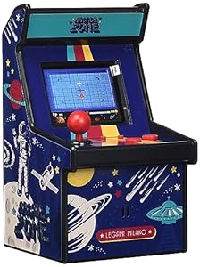 Legami - Mini Videogame Arcade, 240 Spiele, Mit Lichtern und Geräuschen, Einstellbare Lautstärke, Englische Sprache, Farbbildschirm, 8, 5x15, 4 cm
