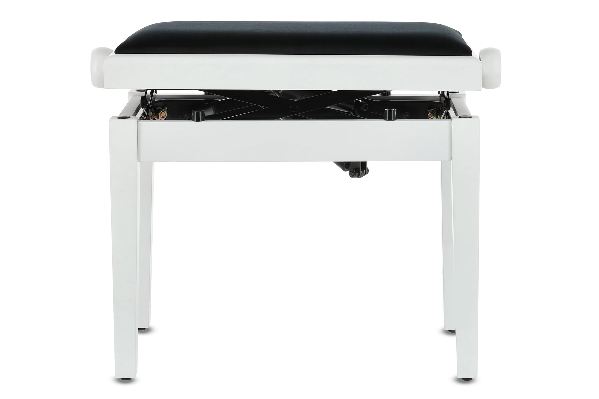 GEWA Banc de piano Deluxe Autolift avec réglage confortable de la hauteur, bois massif, blanc mat