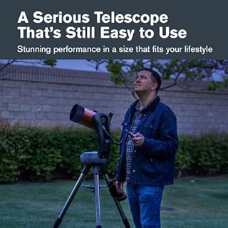 Celestron 11049 NexStar 4SE Computerised Maksutov-Cassegrain Telescope with Fully Automated Mount, SkyAlign Technology and XLT Coating, Black/Orange