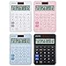 UNIONE Pink Calculator with a Bright LCD, Dual Power Handheld Desktop. Business, Office, High School