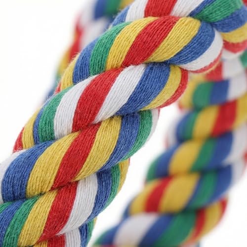 Image of iplusmile Bird Rope Perches, Cages Birds Rope Cage Accessories for Parrots, Cockatiels, Parakeets, Budgie, 41.3inch (Pack of 4)