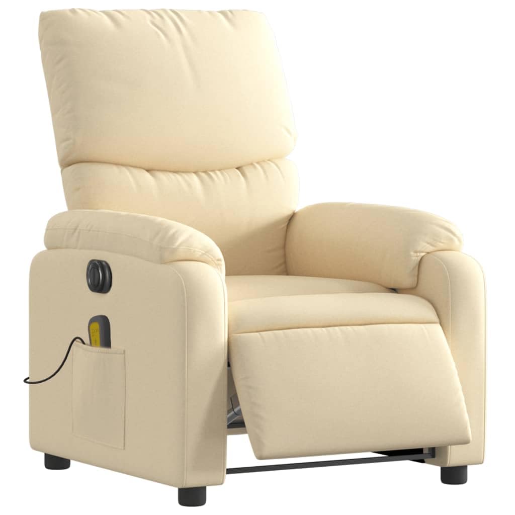 Sillón de Masaje Eléctrico con Mando a Distancia, Funda de Tela Transpirable, Sillón para Salón y Oficina en Casa para Relajarse (Empuje eléctrico hacia atrás)