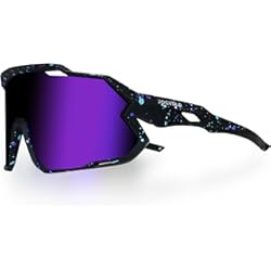 Lentes Ekoi JOGVELO Gafas de Sol Polarizadas, Gafas de Ciclismo con 3 Lentes Intercambiables para Ciclismo Bicicleta Running Conducción para Hombre y Mujer