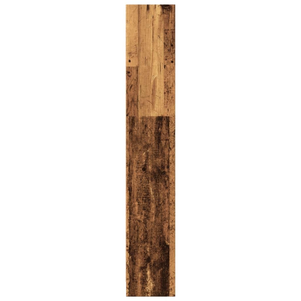Libreria effetto legno anticato, 40 x 24 x 143 cm, in legno, sottile, alta, con sistema di scaffali aperti, per soggiorno, ufficio, cameretta dei bambini e studio