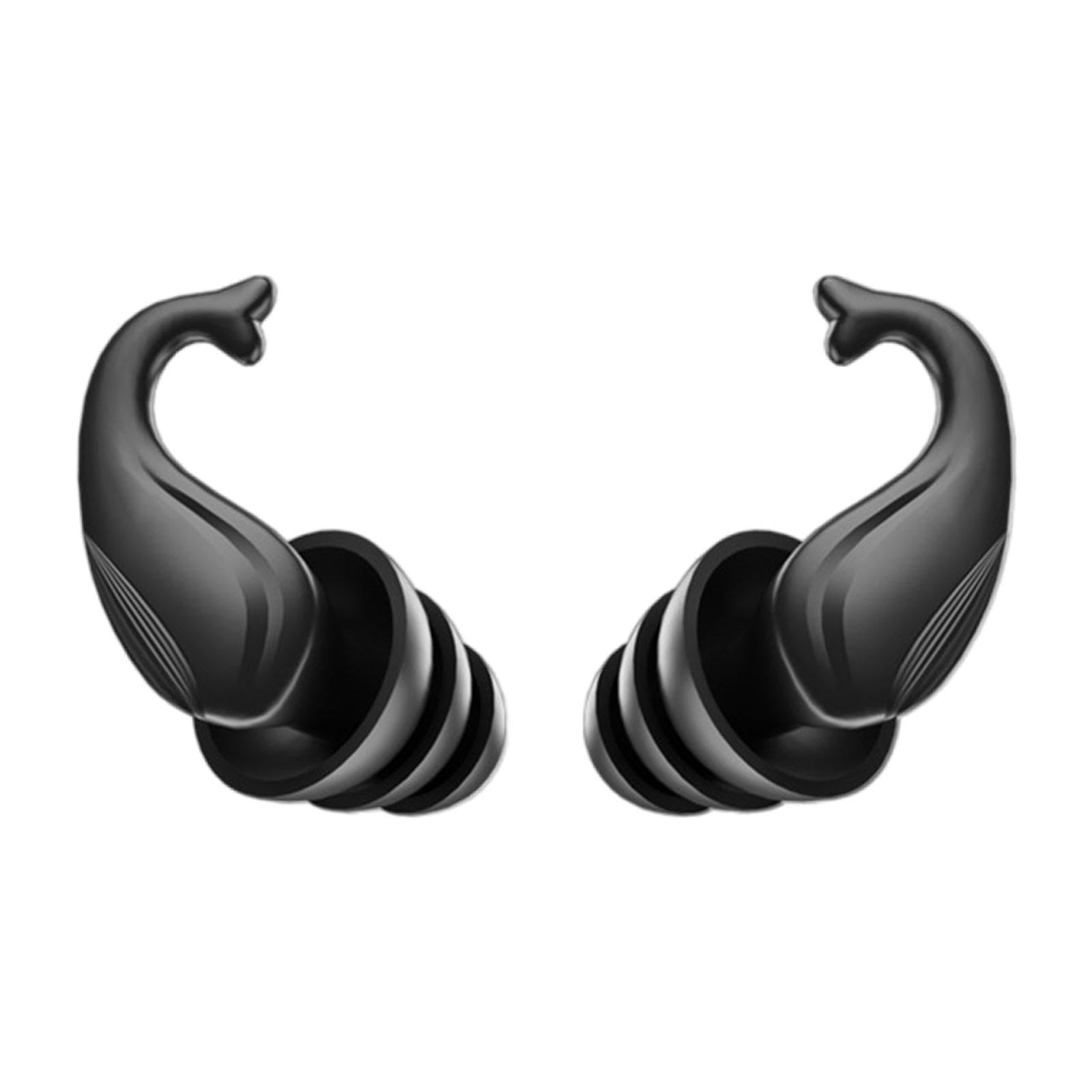 SNAPPSY Waterproof Swimming Ear Plugs Noise Cancelling for Traveling Working Surfing Black-picture-31