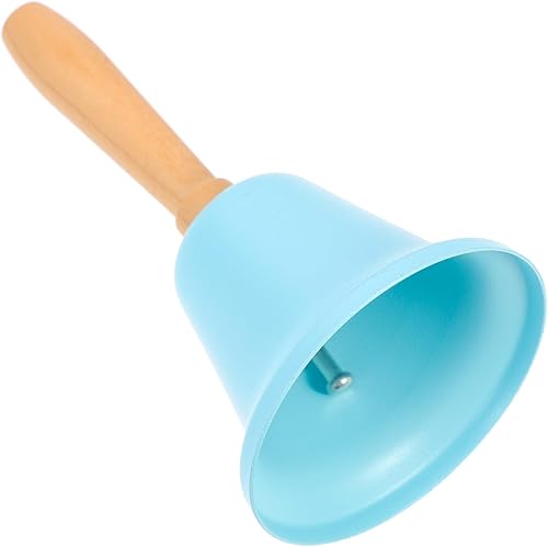 Campana de mano vintage, 1 unidad, campana de mano de Navidad con mango de madera, campana de mano sólida para decoración de cena de Navidad,