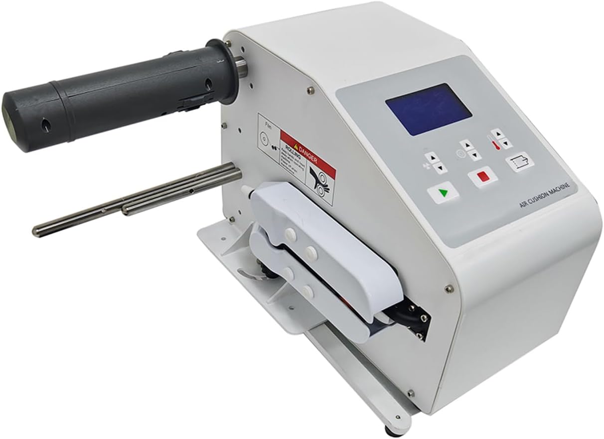 INTBUYING Air Cushion Machine, Air Bags Packing Machine Air Pillow Maker with Bubble Pillow Film Roll for Inflatable Packaging