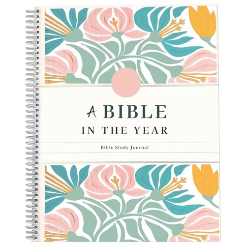 Agvdg La Biblia en un año: un estudio de 52 semanas, Biblia en un año, Biblia de estudio para mujeres, diario de estudio de la Biblia, guía (espiral A4)