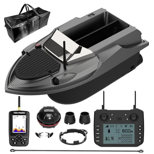 Bait Boat V080 with Fish Finder, RC Fishing Boat with GPS, 875 Yards Range, 6.6 Lbs Capacity...