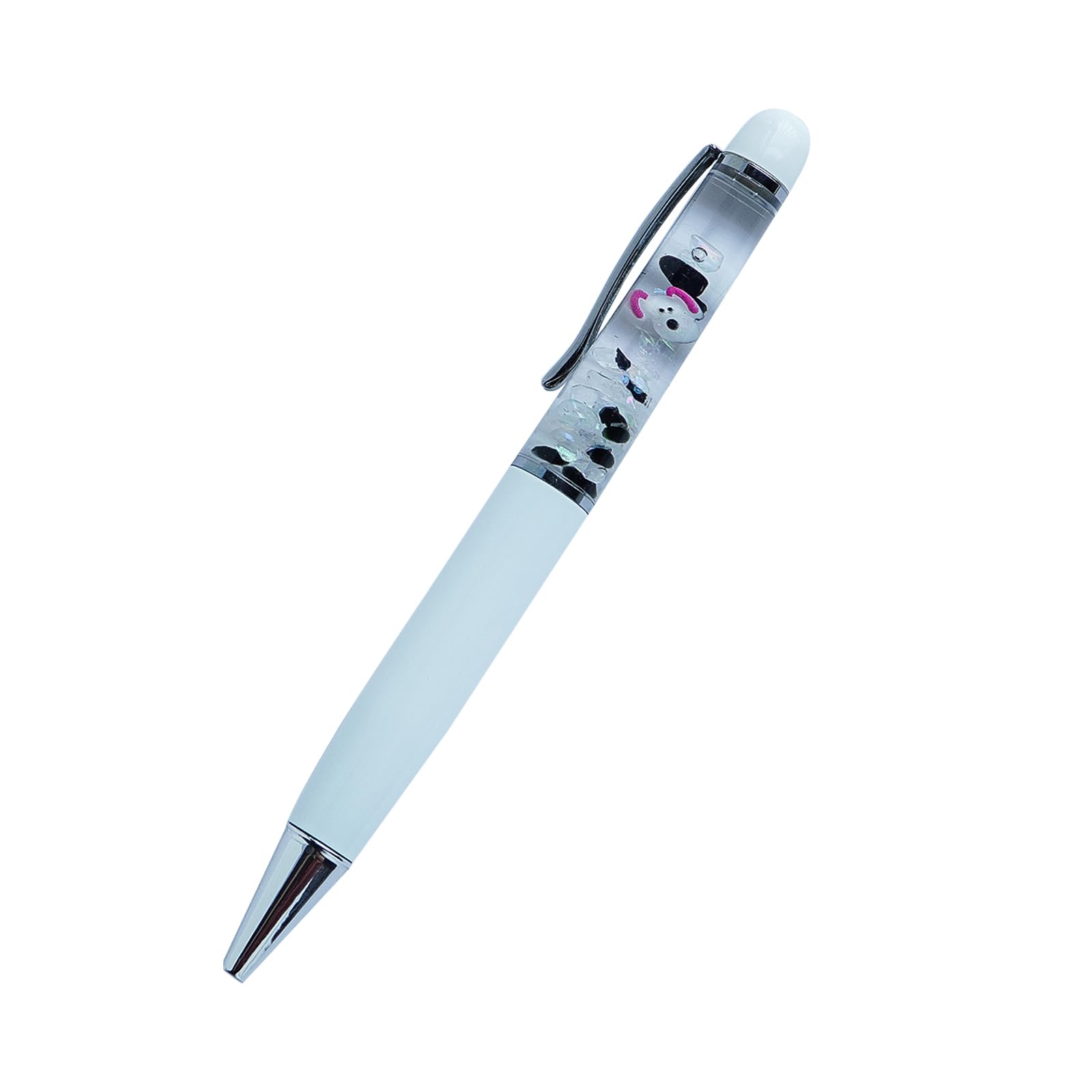 Sikyby Dog Puppy Animal Ballpoint Pen Unique Floating Glitter Stationery Perfect Birthday Party Favor Gifts(White) — image 1