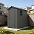 Devoko 4x6 FT Outdoor Storage Plastic Shed, Waterproof Resin Garden Shed with Lockable Door, Floor & Window, All-Weather Tool Shed for Backyard, Patio, Lawn, Poolside, Dark Gray