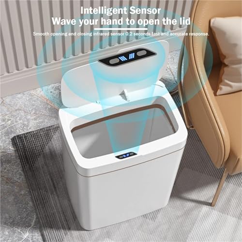 Bote de basura con sensor inteligente para cocina y baño miniatura 3