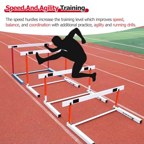 Ostacoli di velocità regolabili per allenamento di agilità, attrezzatura da allenamento per calcio per allenamento indoor outdoor, set di 6