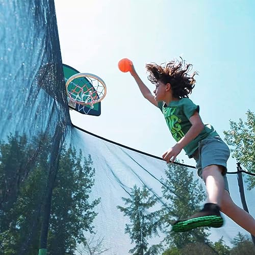 Image of SKOK 14FT Trampolines with Net, 400LBS Outdoor Trampolines for Kids with Basketball Hoop -ASTM Approved Trampoline for Children and Adults