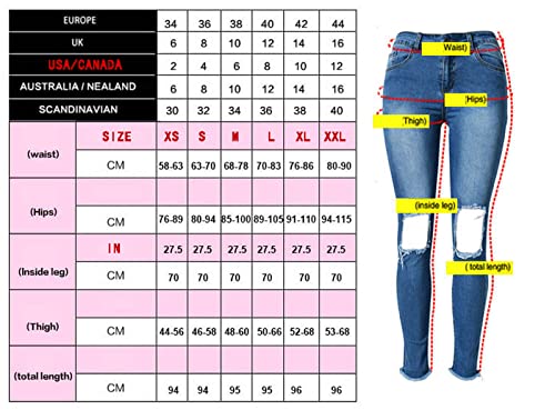 High Waist Slim Stretch Denim Ladies Ripped Trousers with Pockets2