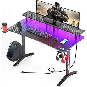 SEVEN WARRIOR Gaming Desk 47″ with LED ...