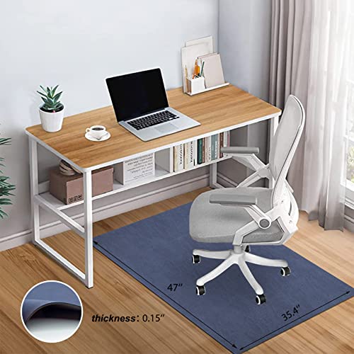 image for Punerux Office Chair Mat for Hardwood & Tile Floor 35x47 Inches (Navy 