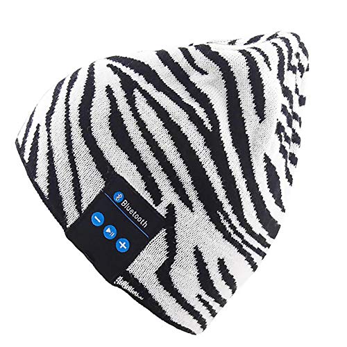 Preisvergleich Produktbild AMY Bluetooth Strickmütze, Bluetooth Beaniehut Drahtlose Kappe Unisex Stricken Built-In Abnehmbarer HD-Stereo-Lautsprecher Und Mikrofon Modische Warme Strick