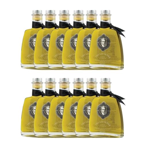 The Governor Premium Extra Virgin Olive Oil - Unfiltered, Cold-Pressed, Single Origin Lianolia - Peppery, Robust, Floral, Fruity Notes - Rich in Natural Polyphenols (1182 mg/kg), Oleocanthal, Antioxidants, Case of 12