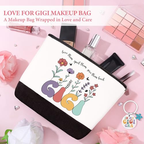 Image of Gigi Gifts for Grandma Best Gigi Ever Gifts for Gigis Birthday Gift Set for Women from Grandkids Personalized Gigis Gift Ideas for Mothers Day Christmas Happy Birthday with 16oz Glass Cup, Canvas Bag