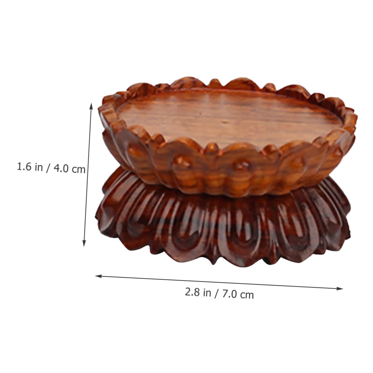 Happyyami Soporte Base Apilable y Estable de Madera Bola de Cristal para en Forma de Loto para Exhibición y Organización Hogar