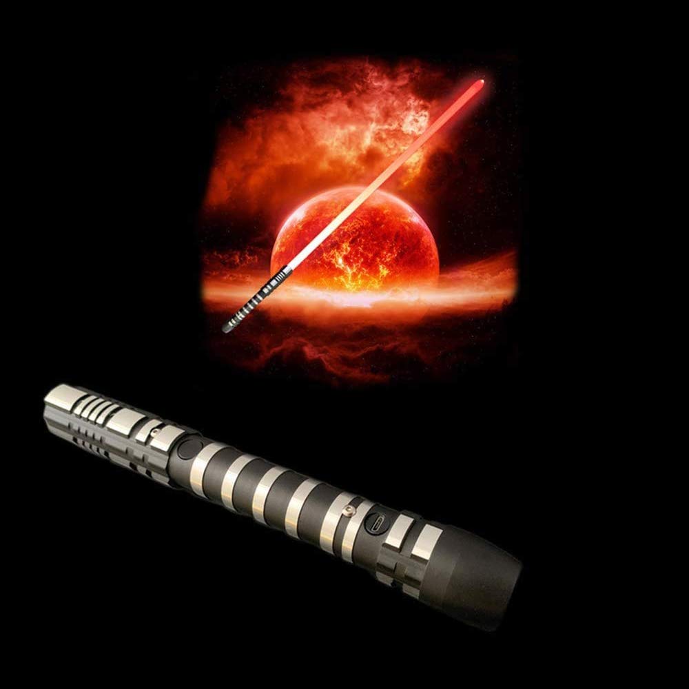 Kevrnabxi 16 Color RGB Lightsabers USB Rechargeable Force Light Sabers Sound Metal Handle Sword Glowing Toy Children's Gift Role Playing Props