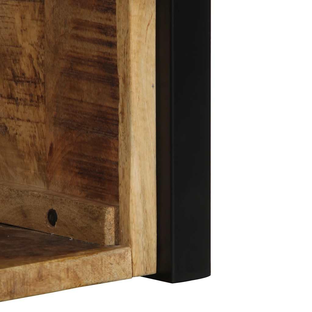 Wandmontierter Nachttisch aus massivem Mangoholz mit Stauraum für Schlafzimmer, robuste Hartholz-Konsolen für Bücher und Deko