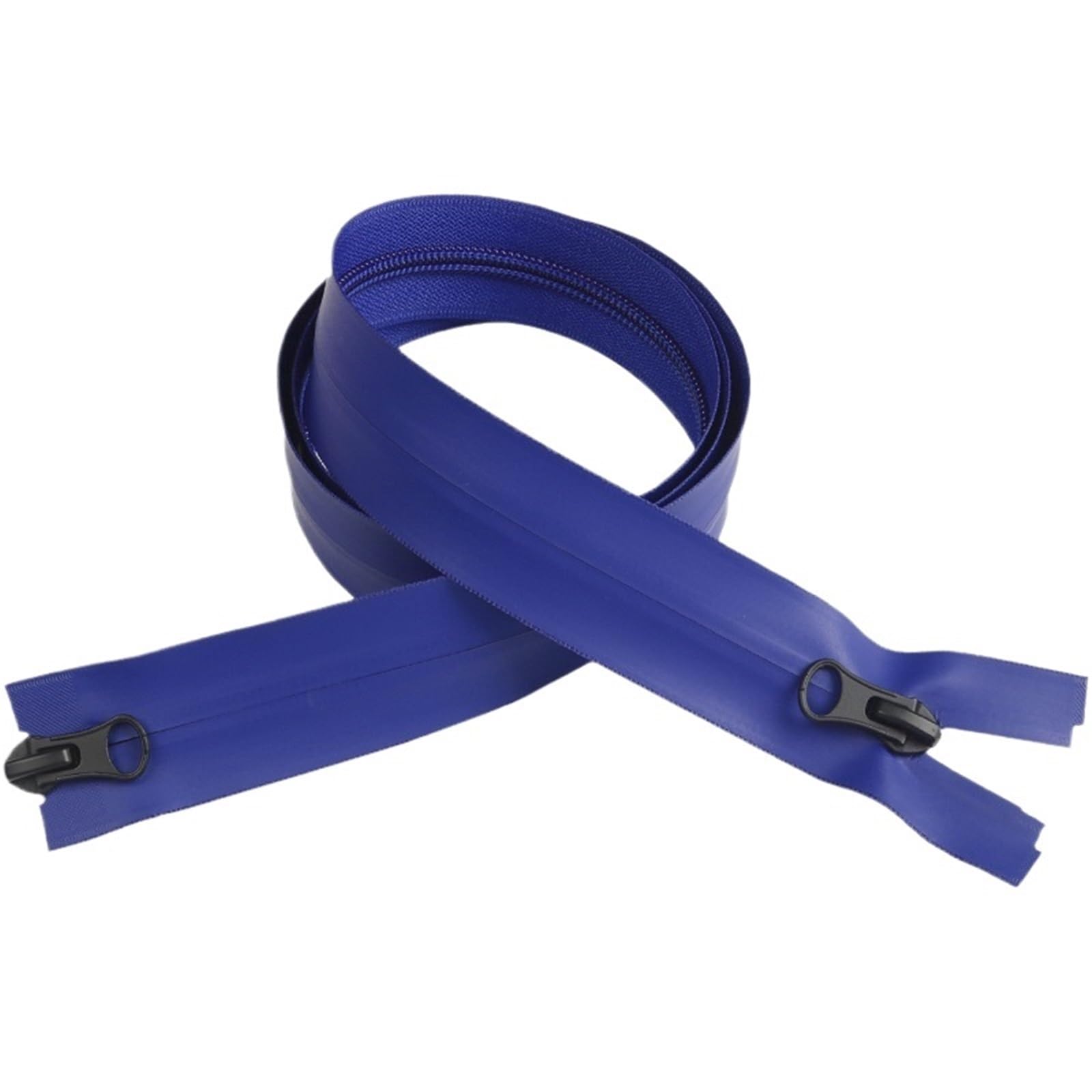 BTYQKZVPM Two Way Separating Zipper， Two Way Nylon Zipper For Down Windbreakers Seamless Invisible(Blue-100cm)