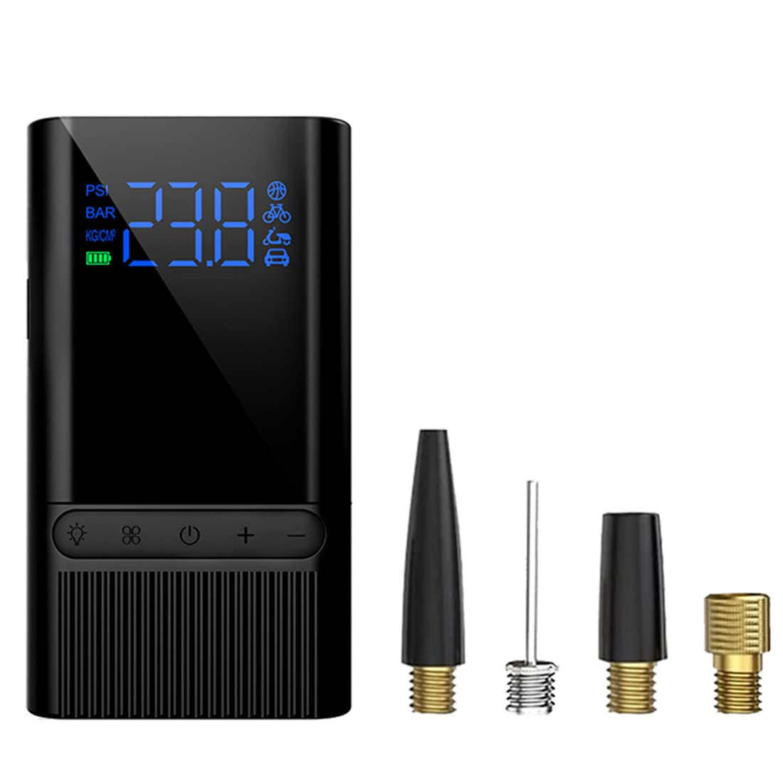 120psi Electric Tire Pump with Digital Gauge 4 Units PSI, BAR, KPA, Kg/cm2 LED Display Smart Portable Air Compressor Tire Inflator Air Pump for Car, Motorcycle, Bike, Ball, Inflatable