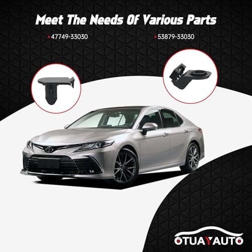 Image of OTUAYAUTO 10 Sets Front Bumper Fender Liner Clips Pin Fasteners Replacement for Toyota Camry Corolla 2019-2023 Sienna Venza, Lexus ES300h ES250 ES350, Retainer Hold Clips for Bumper to Fender Liner