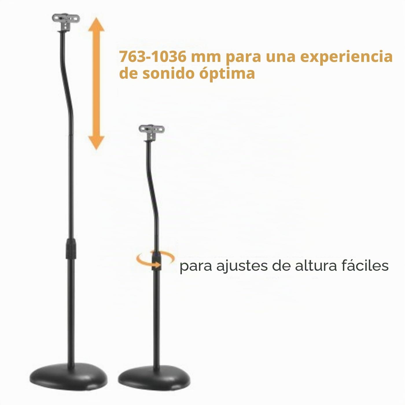 Trípode universal para altavoces, altura regulable, juego de 2 unidades