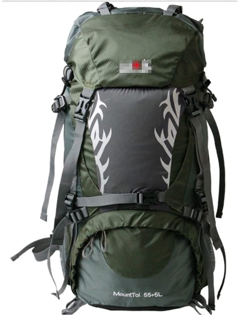 Ultralichte wandelrugzak met regenhoes 60L reisdagrugzak Waterdichte grote trekkingrugzak voor heren, dames, buiten