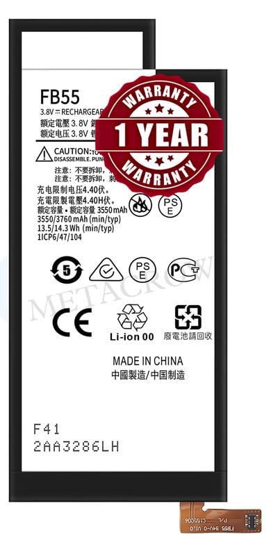 Image of Original FB55 Battery Compatible for Motorola Moto X Force (Moto X Force Dual SIM) (XT1580, XT1581) | Droid Turbo 2 (XT1585) - (3760mAh) - 1 Year Warranty JK1