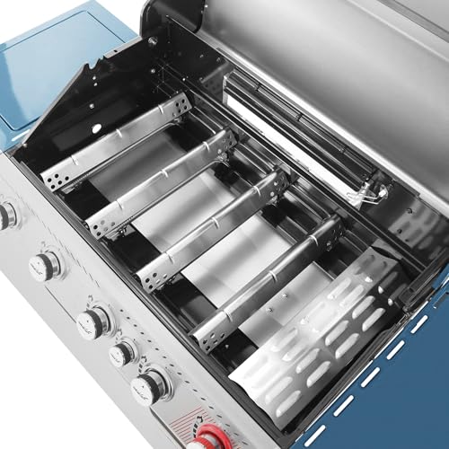 Image of Royal Gourmet GA5403B 5 Burner Propane Gas Grill with Side Burner, Blue
