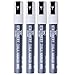 Produktbild STATIONERY ISLAND Kreidestifte für Tafel Abwaschbar, Kreidestift für Fenster 4er Pack, Weiß Kreidemarker für Glas & Tafeln, Fensterstifte, Zeichnung, Künstler