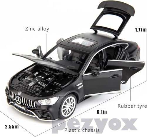 Image of Model Car 1 /32 Benz AMG GT63 Alloy Diecast Collectible Pull Back Toy Car with Light and Sound Toy Vehicle for Adult Boys Birthday Gift (Black)