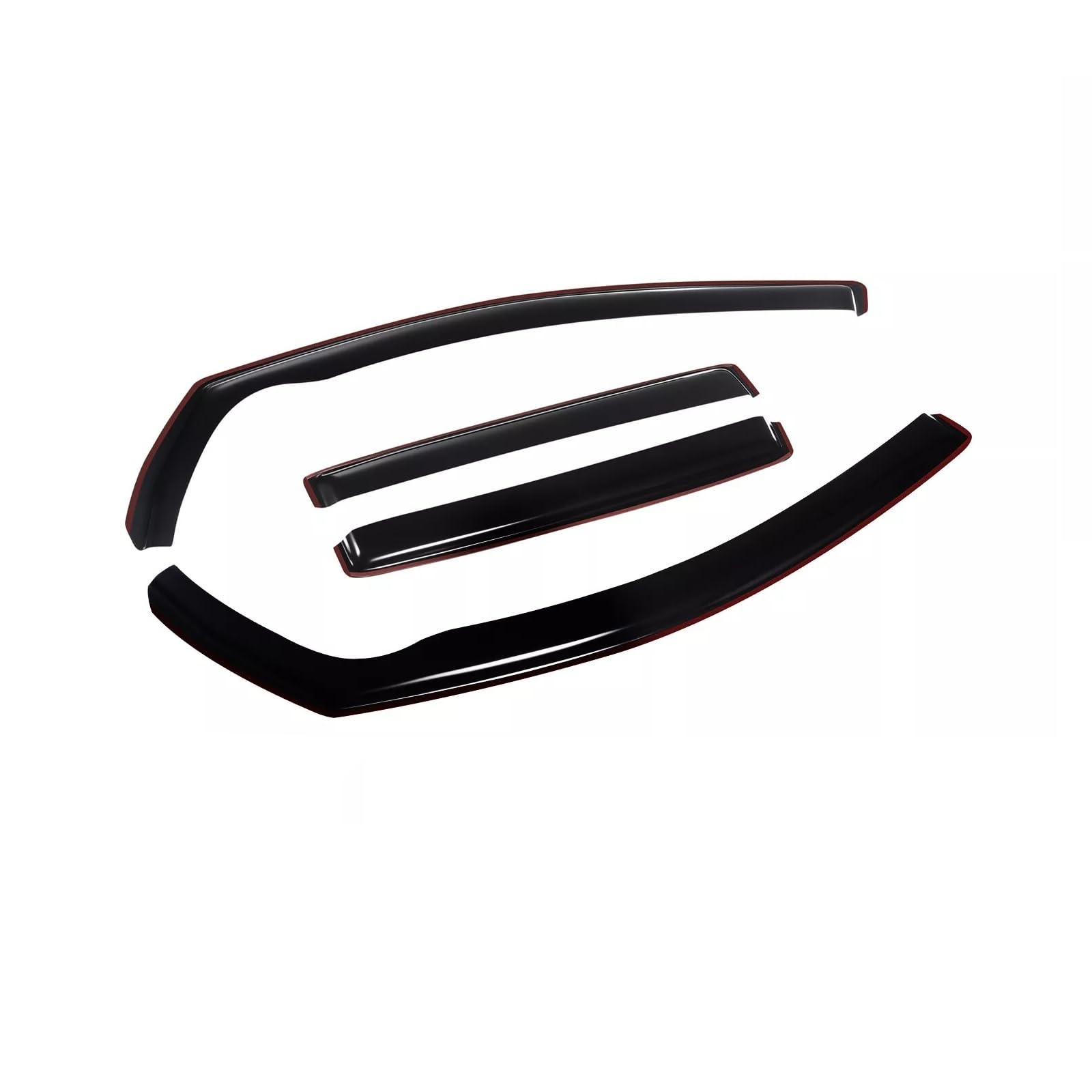 Kit 4 Deflettori Aria Nero Fumé Trasparento Antivento per Finestrini Laterali Anteriori e Posteriori Compatibile con VW Golf 5 V 2003-2008