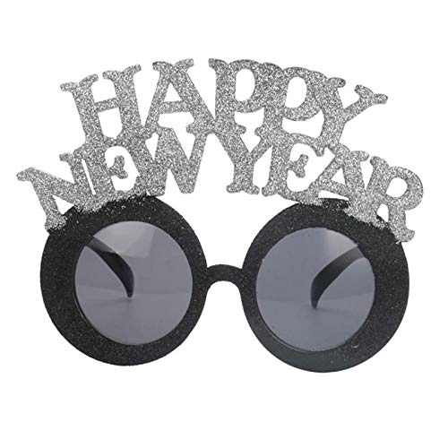 Soochat Happy New Year Eyeglasses New Year Sunglasses Photo Booth Props Eyeglasses for 2025 New Year's Eve Party Decors