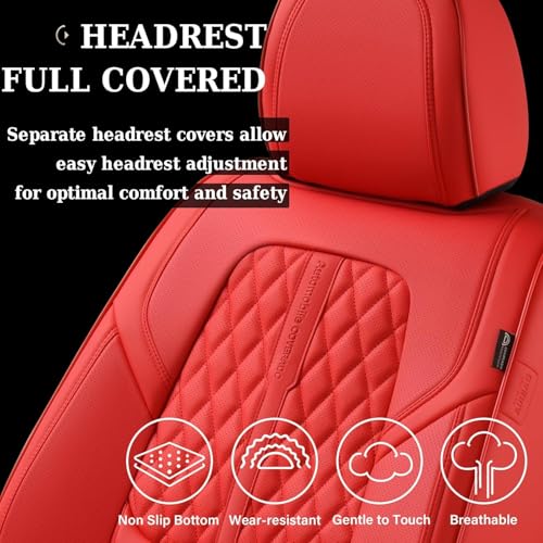 Image of Coverado Car Seat Covers, Car Seat Covers Front Seats, 2-Pack Front Seat Cover, Nappa Leather Waterproof Seat Covers, Car Seat Protectors, Automotive Seat Covers Universal Fit for Most Vehicles